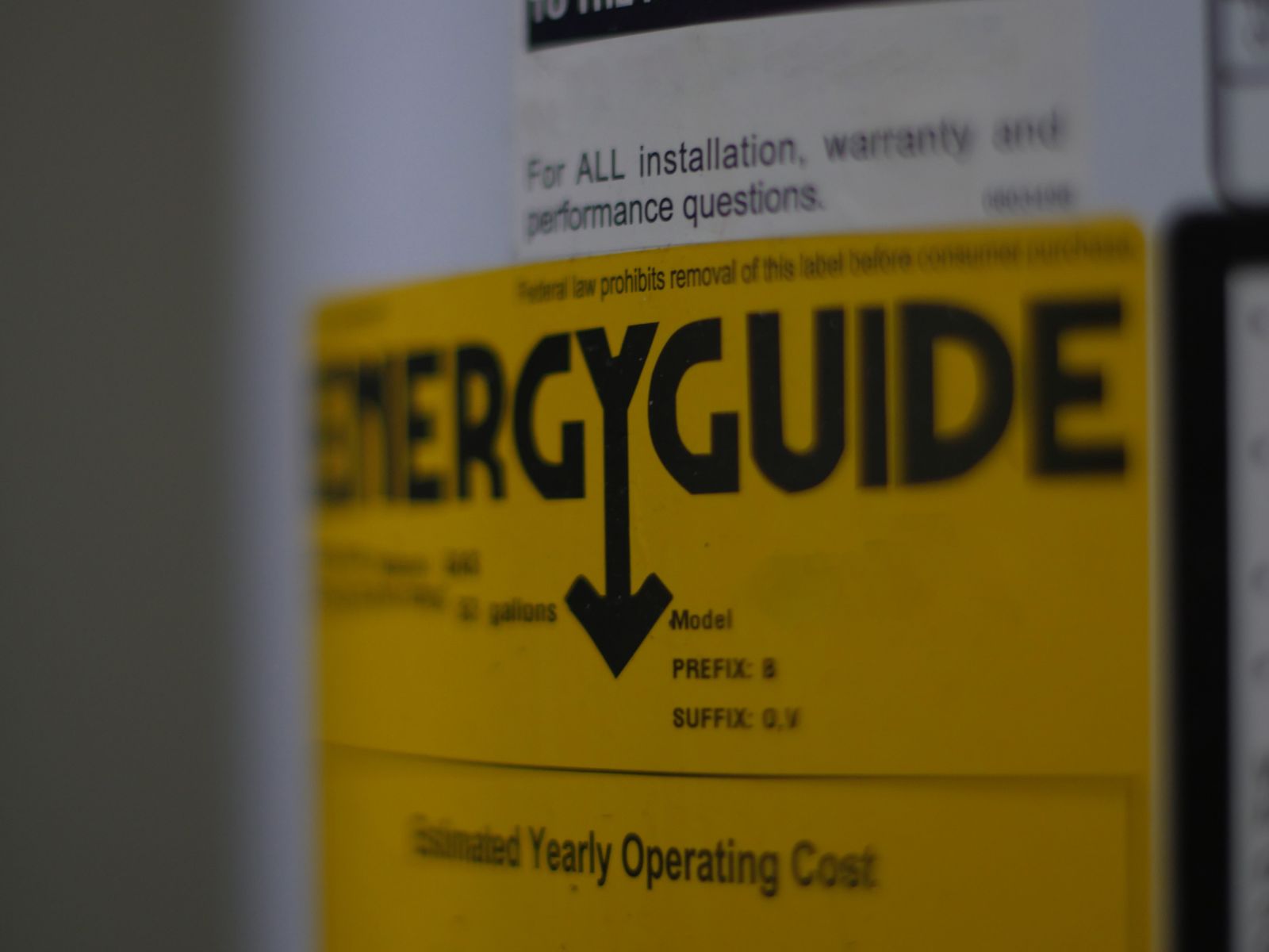 Energy Guidelines Label